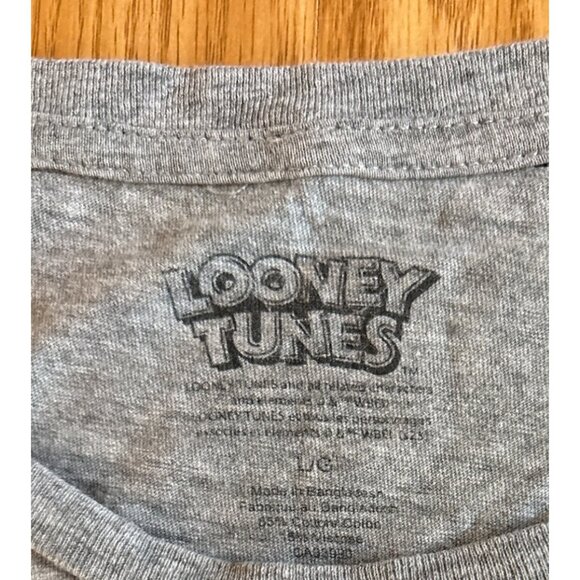 Taz T Shirt Bite This Graphic Gray Short Sleeve Shirt Large Looney Tunes - Picture 3 of 5